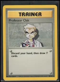 Professor Oak 88/102 Uncommon Base Set Unlimited Pokemon Lightly Played - Image 1