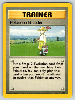 Pokemon Breeder 076/102 Base Set Regular - Image 1