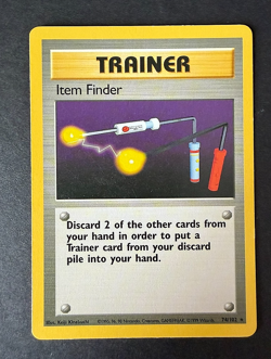Vintage Pokemon TCG - Item Finder 74/102 Rare Trainer - Base Set - MP - Image 1