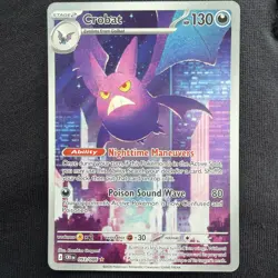Pokemon TCG Mega Evolution Chaos Rising 093/086 Crobat Illustration Rare - NM - Image 1