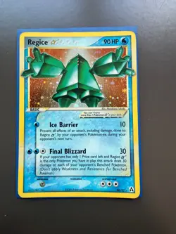 Regice Gold Star 90/92 Pokemon EX Legend Maker MP - Image 2
