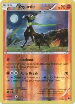 Pokemon - Zygarde - 52/124 - Uncommon - Reverse Holo - XY - Fates Collide - NM - Image 1