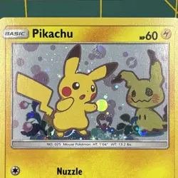 Pikachu Promo SM162 Team Up Blister Pokemon Card Excellent LP Sun & Moon Swirl - Image 3