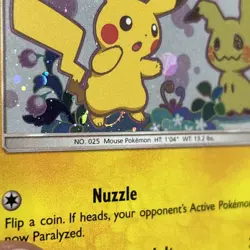 Pikachu Promo SM162 Team Up Blister Pokemon Card Excellent LP Sun & Moon Swirl - Image 4