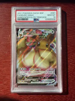 Pokemon TCG Shining Fates Eevee VMAX SWSH087 PSA 10 - Image 1