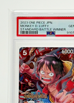 One Piece Card Monkey D Luffy ST01-012 PSA 10 GEM MINT Standard Battle Winner JP - Image 4