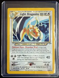 Light Dragonite 14/105 Neo Destiny Holo and Other Light Pokemon Cards - Image 1