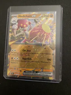 Pokemon Medicham ex 080/142 Stellar Crown Card w/ Top Loader - Image 1