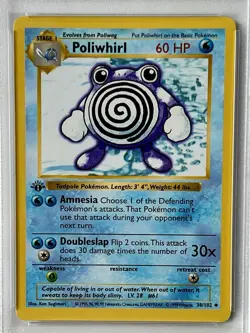 1999 VINTAGE POKEMON BASE SET 1ST EDITION #38 POLIWHIRL PSA 7 NM BEAUTIFUL CARD - Image 2