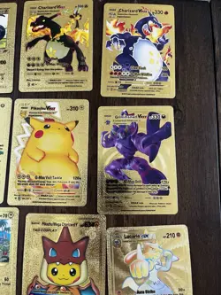 Pokemon TCG 11 Foil Cards Lot GX V VMAX Trainer Charizard Pikachu Lucario Raichu - Image 3