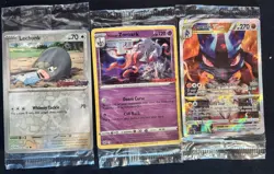 3) Sealed Pokemon Tcg Promo Cards Lucario GameStop Stamped Zoroark Lechonk S/V - Image 2