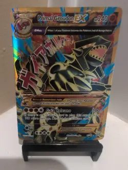 Pokemon TCG Primal Groudon-EX Holo Rare Card 97/98 - Image 1