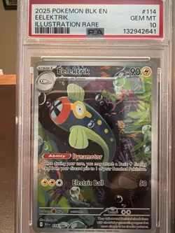 Pokemon Eelektrik TCG Black Bolt IR Illustration Rare Card 114/086 - Image 1