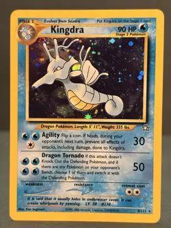 Kingdra 8/111 Holo Rare Neo Genesis Pokemon Card Unlimited LP - Image 1