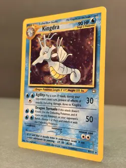 Kingdra 8/111 Holo Rare Neo Genesis Pokemon Card Unlimited LP - Image 3