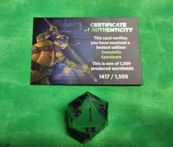 Donatello serialized Spindown Dice Sirius 1417/1599 MTG TMNT - Image 1