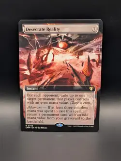 MTG - Desecrate Reality - EXTENDED ART - Instant - CMM #746 - Rare - Image 1