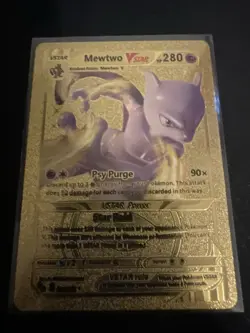 Pokemon Mewtwo VStar Gold Foil Fan Art Card 031/078 - Image 1