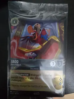 Iago - Out of Reach Disney Lorcana Promo Cards Holo D23 Sealed - Image 3