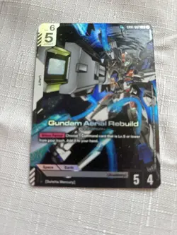 Gundam Card Game GD01-067 Aerial Rebuild LR Foil Card Newtype Rising English - Image 1