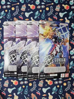 GUNDAM CARD GAME Newtype Rising Sleeved Booster Packs x4 GD01 English SEALED - Image 1