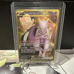 Pokemon TCG Mewtwo EX Team Rockets Hyper Rare Card 240/182 Destined Rivals - Image 1