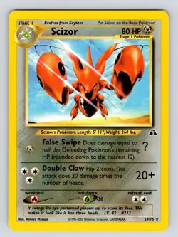 Scizor 29/75 Neo Discovery Non-Holo Pokemon Card - Image 1