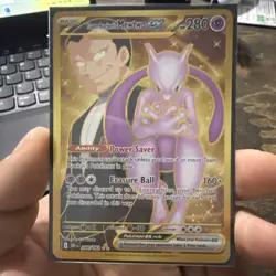 Pokemon TCG Mewtwo EX Team Rockets Hyper Rare Card 240/182 Destined Rivals - Image 1