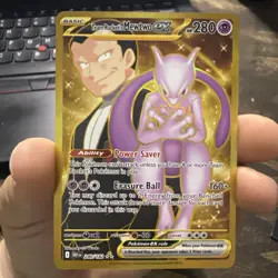 Pokemon TCG Mewtwo EX Team Rockets Hyper Rare Card 240/182 Destined Rivals - Image 2