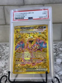 Pokemon TCG Charizard EX SV03 Obsidian Flames Holo Hyper Rare Card 228/197 PSA 9 - Image 1