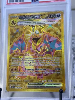Pokemon TCG Charizard EX SV03 Obsidian Flames Holo Hyper Rare Card 228/197 PSA 9 - Image 2