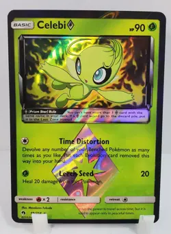 Celebi 19/214 Holo Rare Prism Star Lost Thunder Set Pokemon Card NM /M Unplayed - Image 1