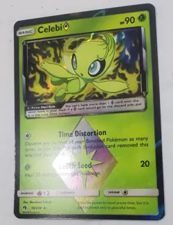 Celebi 19/214 Holo Rare Prism Star Lost Thunder Set Pokemon Card NM /M Unplayed - Image 2