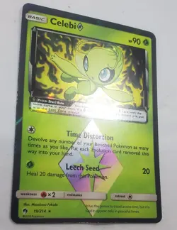 Celebi 19/214 Holo Rare Prism Star Lost Thunder Set Pokemon Card NM /M Unplayed - Image 3