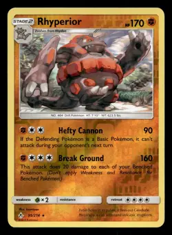 Rhyperior 95/214 Rare Unbroken Bonds Reverse Holo Pokemon NM - Image 1