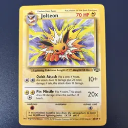 Jolteon 20/64 - Jungle Unlimited - Non-Holo Rare - WotC Pokemon TCG Card - LP+ - Image 1