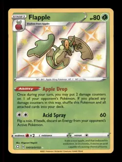 FLAPPLE SV013/SV122 SHINY RARE SHINING FATES SHINY VAULT POKEMON HOLO LP - Image 1