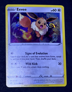 2020 Pokemon EEVEE Black Star Promo COSMOS HOLO #SWSH042 Perfect HD GALAXY SWIRL - Image 4