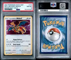 ✉ 2021 Pokemon Black Star Promo #SWSH177 Special Delivery BIDOOF DAY PSA 8 ✉ - Image 3
