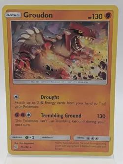Groudon 113/236 Rare Cosmic Eclipse Pokemon LP - Image 1