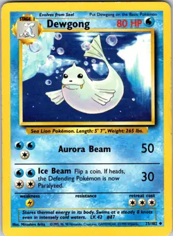 Dewgong 025/102 Base Set Pokemon LP Normal - Image 1