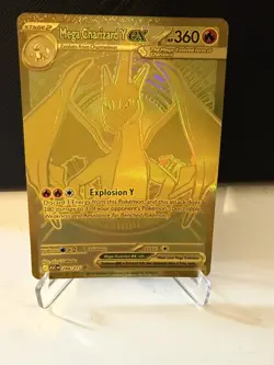 Mega Charizard Y EX 294/217 Pokemon Gold Secret Rare Ascended Heroes Pack Fresh - Image 2