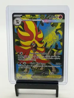 Pokemon Mega Pyroar ex 99/86 Full Art Double Ultra Rare Chaos Rising NM - Image 1