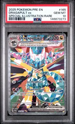 2025 POKEMON PRE EN-SPECIAL ILLUSTRATION RARE #165 DRAGAPULT EX PSA 10 - Image 3