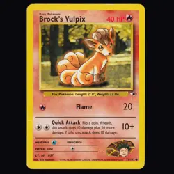 Brock's Vulpix 73/132 Gym Heroes Common Pokemon TCG LP - Image 1