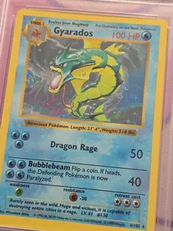 1999 POKEMON BASE SET SHADOWLESS #6 GYARADOS-HOLO PSA 4 - Image 2