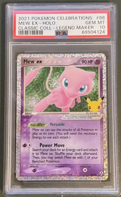 2021 POKEMON CELEBRATIONS CLASSIC COLL #88 MEW EX-HOLO PSA 10 - Image 1