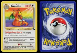 DRAGONITE 19/62 RARE FOSSIL POKEMON UNLIMITED MP - Image 3