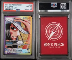 One Piece Card Game TCG Nico Robin OP09-062 Alt Art Leader PSA 10 GEM MINT - Image 2