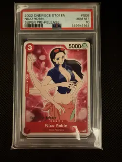 Nico Robin ST01-008 Super Pre-Release One Piece ST01 2022 - PSA 10 - Image 1